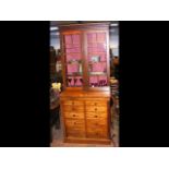 A 19th century mahogany bookcase with lockable ten