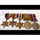 A group of five Second World War medals to C M Wal