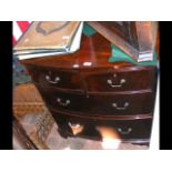 Mahogany bow front chest of drawers