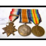 A First World War three medal group to Private J I