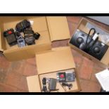 Three boxes containing Hornby R964 Transformer, Ho