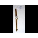 A 9ct gold Longines "Presence" wrist watch