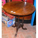 A 19th century circular rosewood occasional table