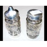 A decorative sterling silver mounted jar and one o