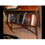 An antique style mahogany bookshelf