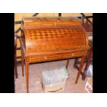 Antique style lady's French cylinder writing desk