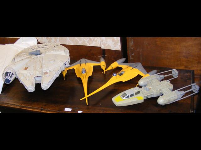 Vintage Star Wars battle spaceships