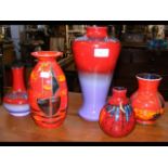 Poole Pottery vase and other