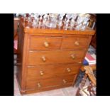 Victorian cap top chest of drawers