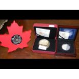 Three collectable coins relating to Canada, includ