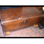 An antique Spanish coffer - 126cm