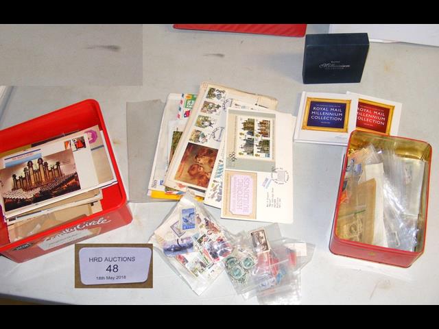 Selection of GB covers and loose stamps, together with a box