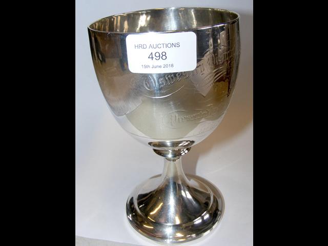 A George III silver goblet - London 1812 - 18cm hi