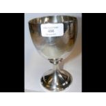 A George III silver goblet - London 1812 - 18cm hi