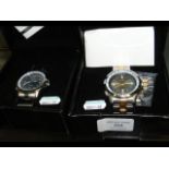 Three new gents' wrist watches, including Navigato