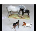 A Beswick figure of Mare and Foal - No.1811, toget