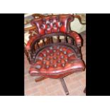 Antique style swivel office chair