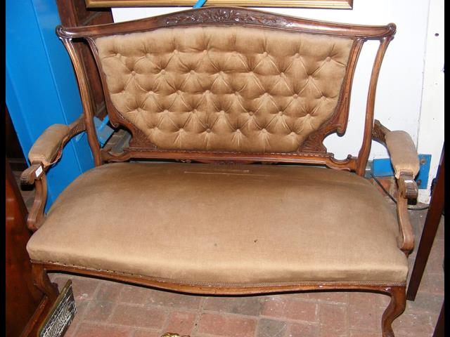 Edwardian drawing room settee