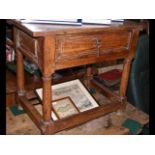 A Spanish walnut low table