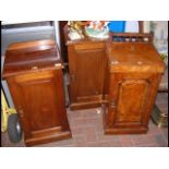 Three antique pot cupboards