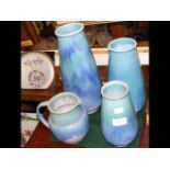 Four pieces of Saunders Isle of Wight pottery, inc