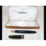 A Montblanc fountain pen with 14ct gold nib