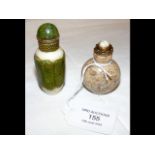 Chicken bone agate Chinese snuff bottle, together