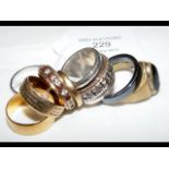 Selection of gold and other dress rings