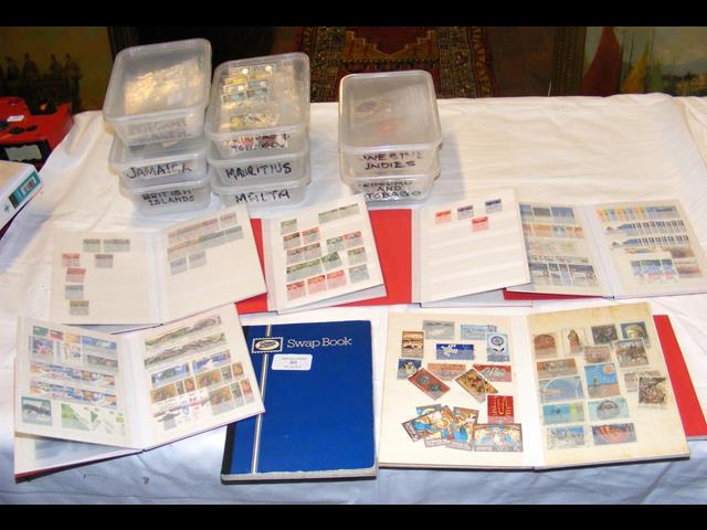 Selection of stamp books - Burma, New Zealand, Jam