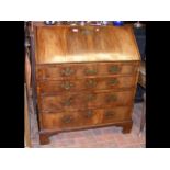 Georgian mahogany fall front bureau with fitted in