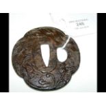 Japanese tsuba - 7cm x 6.5cm