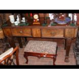 A Regency mahogany sideboard with cabriole front s