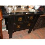 A Korean three drawer chest - 106cm wide