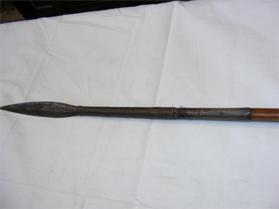 Five antique African spears with wooden shafts - Image 14 of 20