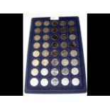 Tray of collectable 50 pence coins