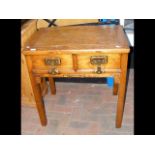 Antique Chinese two drawer side table