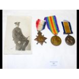 First World War three medal group to Gunner J R Sc