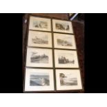 Set of eight DANIELL Isle of Wight early engraving