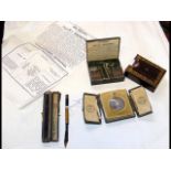 Miniature painting in travelling case, together wi