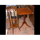 Antique mahogany snap-top table, together with a t