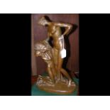 Bronze by Josef Heu - "Salome being presented with the head of John The Baptist" -