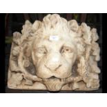 An unusual stone lion head fountain - 32cm x 44cm