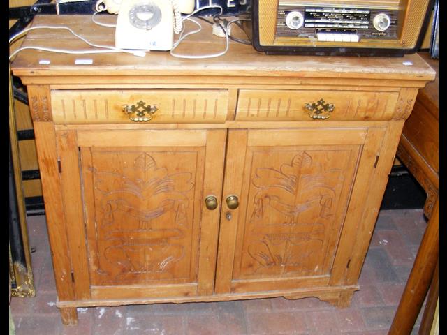 Antique pine sideboard