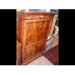 An antique French secretaire a abattant with marbl