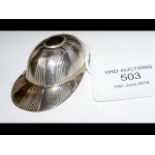 A George III silver Jockey cap tea caddy spoon - B