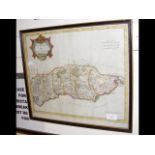 ROBERT MORDEN - antique hand coloured map of Susse