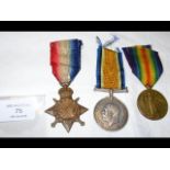 Trio of First World War medals to Private F Jeffer