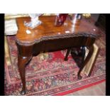 Mid 18th century style mahogany card table on cabriole s