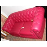 Victorian style button back Chesterfield settee