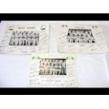 Facsimile Autographed cricket team photographs 1966/67 of En